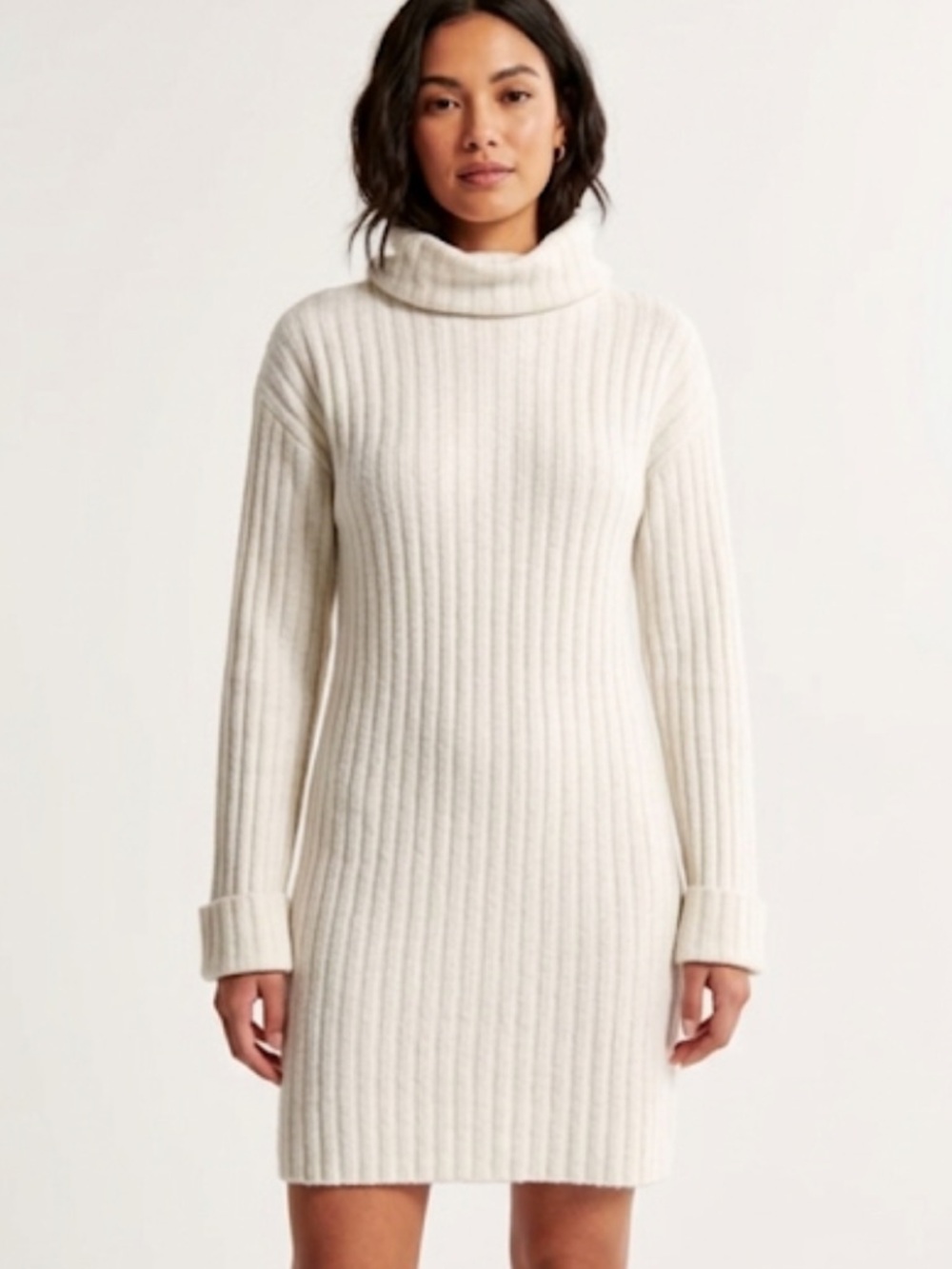 Abercrombie & Fitch Turtleneck Sweater Dress – Size XS | Cozy Oversized Fit |
